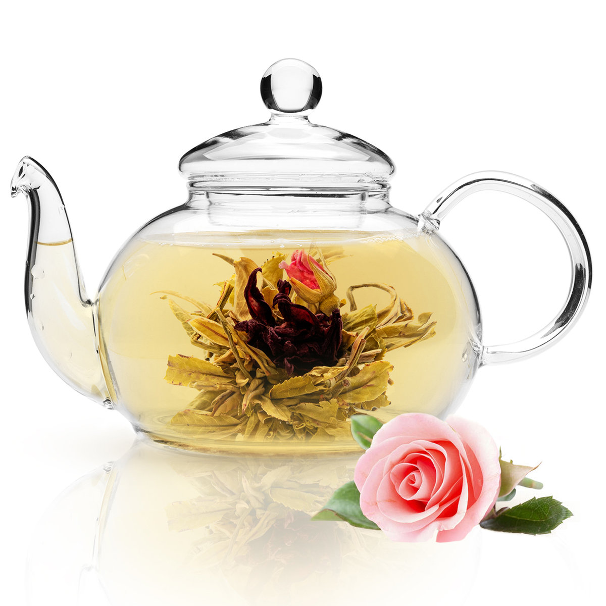 Herbata czarna kwitnąca RÓŻANA 1 szt rozkwitająca herbata JAKOŚĆ