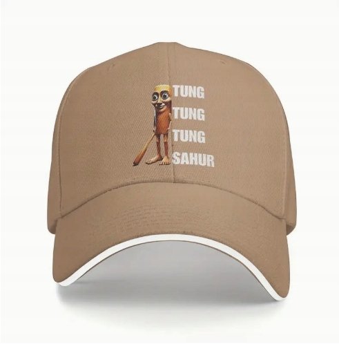 Czapka z Daszkiem Tung Tung Tung Sahur Śmieszny Rekin Meme Baseball Czapka