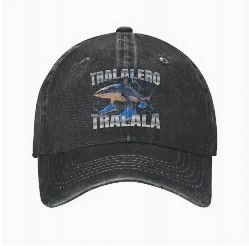 Czapka z Daszkiem Tralalero Tralala Śmieszny Rekin Meme Baseball Czapka