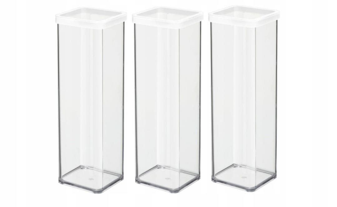 ROTHO ZESTAW 3 POJEMNIKÓW NA ŻYWNOŚĆ ARTYKUŁY SYPKIE 2L BIAŁE LOFT