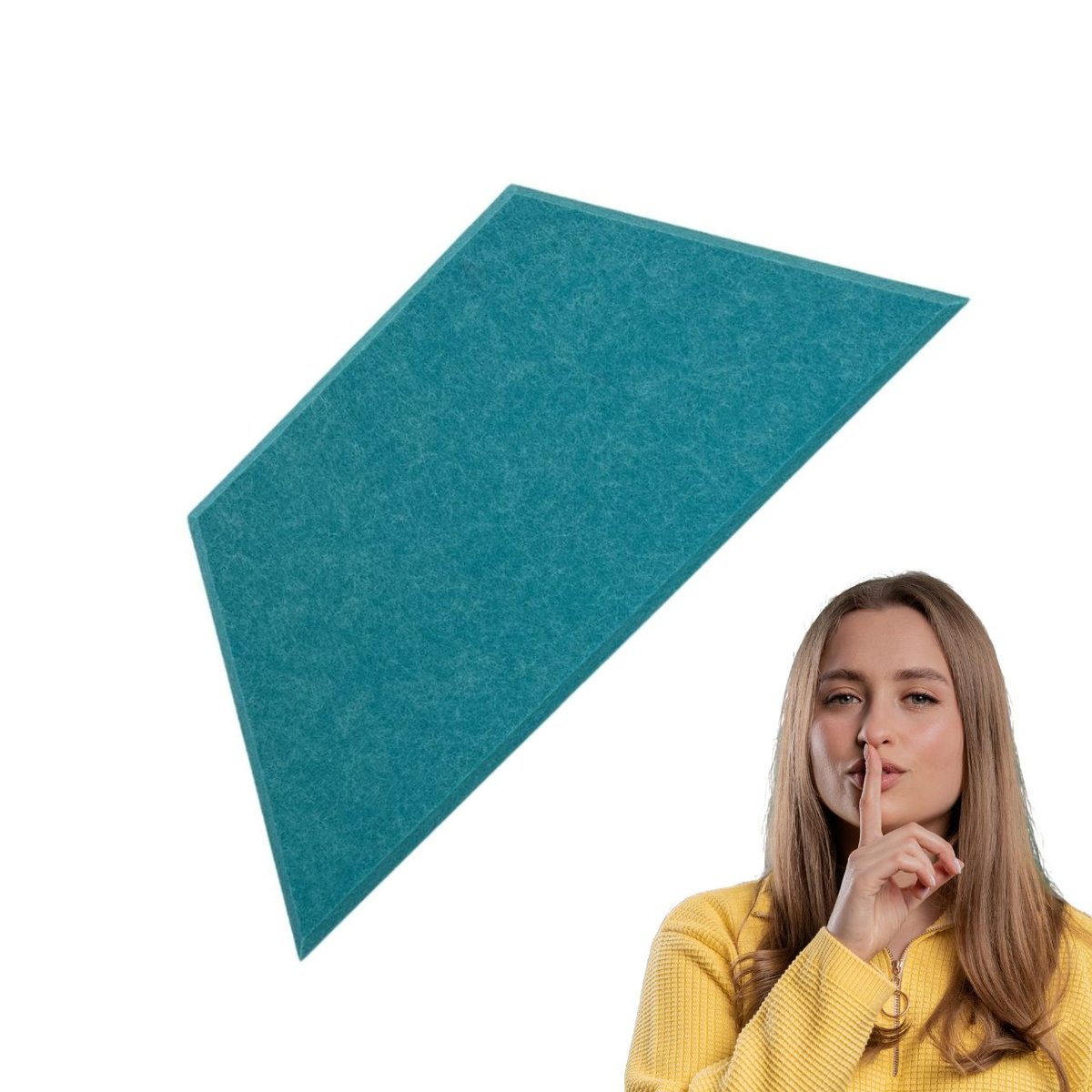 Półheksagon, panel filcowy akustyczny, dekoracja ścienna, ocean