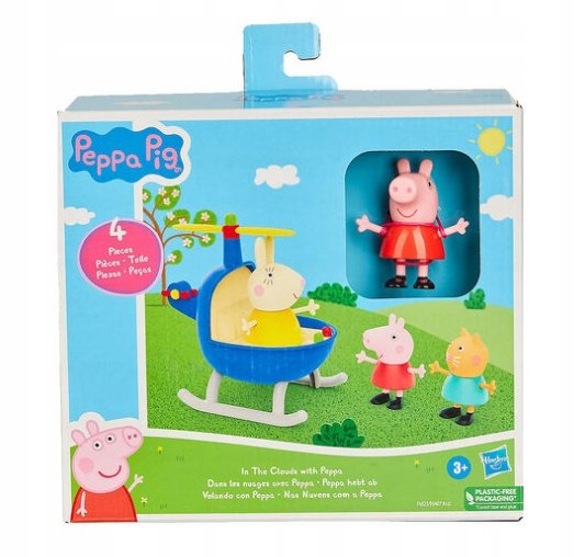 Figurki Świnki Peppy króliczka Rebeccy oraz kotka Candy zestaw Hasbro