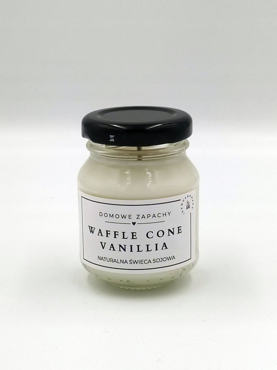 Naturalna Świece Sojowa WAFFLE CONE VANILLIA 80 ml