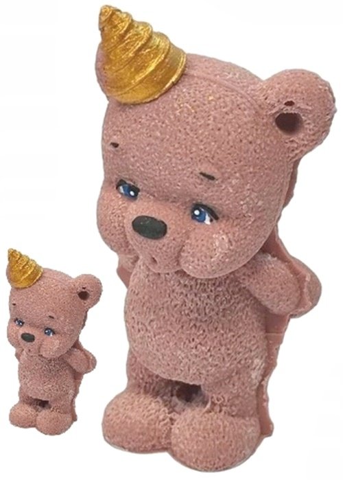 Figurka czekoladowa na tort miś brązowy ozdoby na tort dekoracje urodzinowe