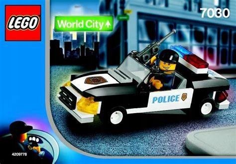 Lego 7030 Squad Car *policja *FBI *100%