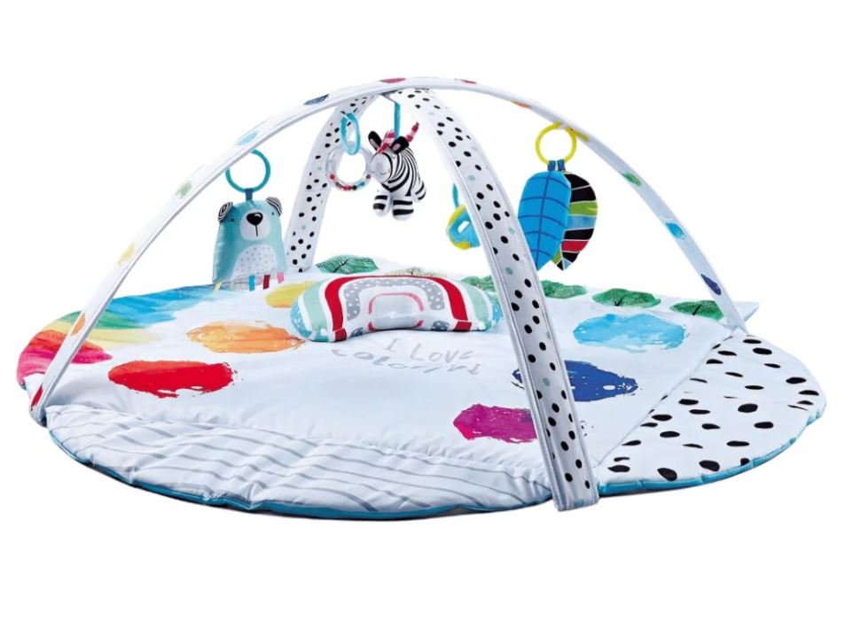 DUŻA MATA EDUKACYJNA SUPER MIĘKKA INTERAKTYWNA DLA NIEMOWLAKA 2W1 OKRĄGŁA