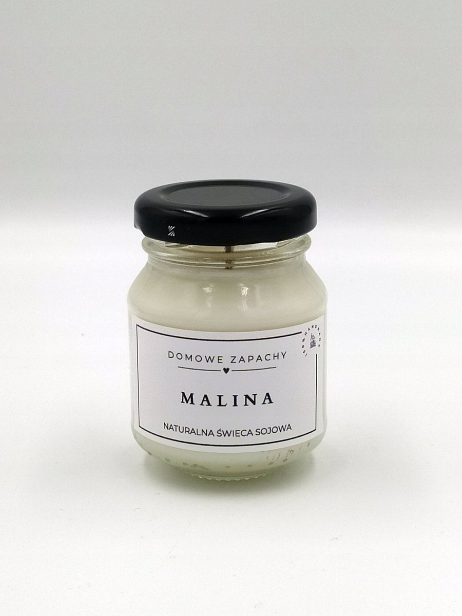 Naturalna Świece Sojowa MALINA 80 ML