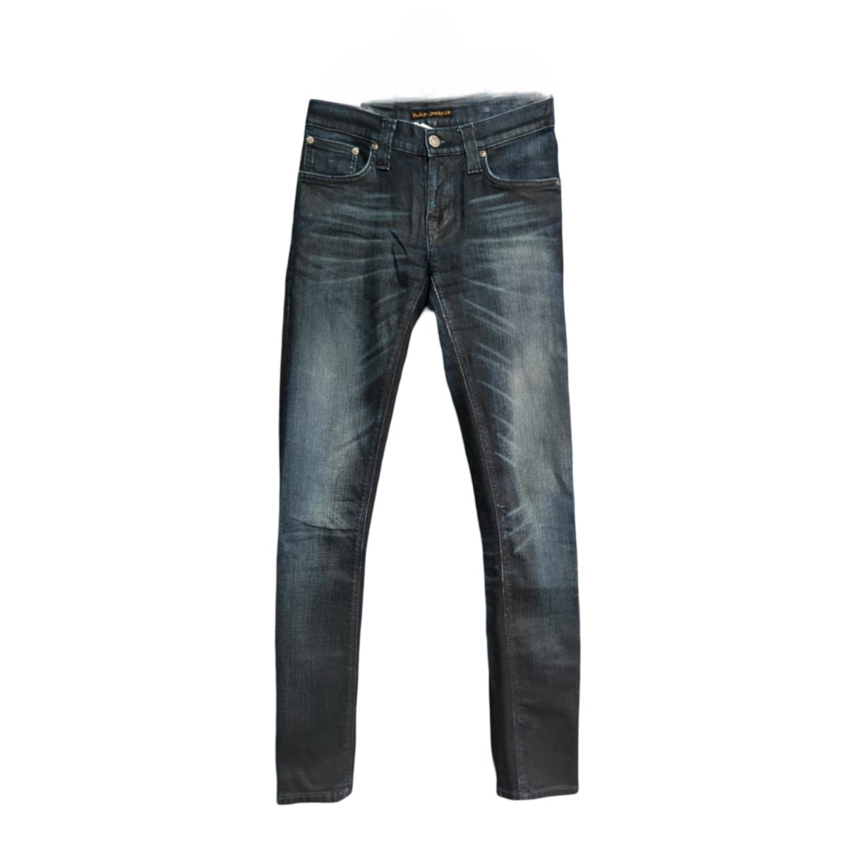 Nudie Damskie Spodnie Wygodne Jeansowe Dżinsowe Stylowe Granatowe Rozmiar 26/32
