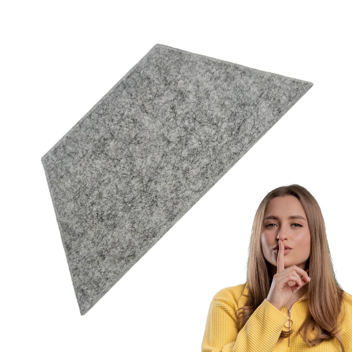 Półheksagon, trapez, panel filcowy akustyczny, dekoracja ścienna, księżyc