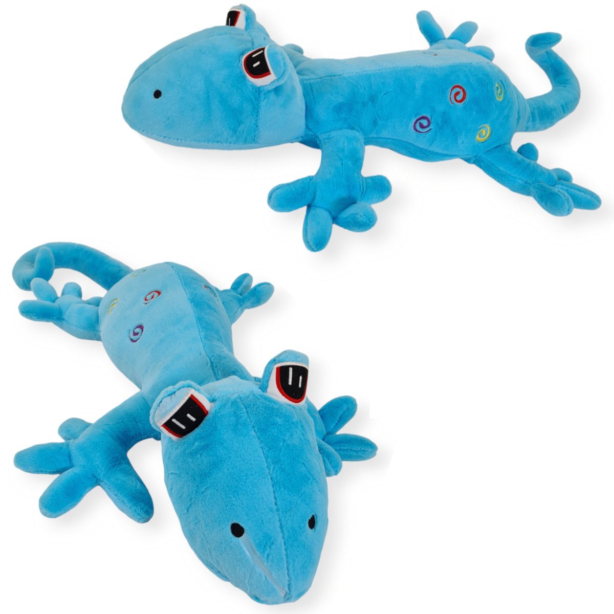 Miękka Piękna Jaszczurka pluszowa gekon poduszka 80 cm Niebieska