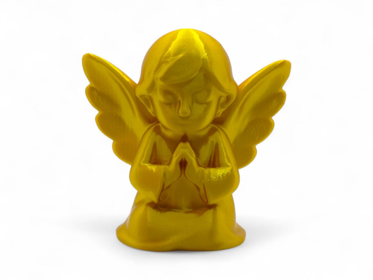 Aniołek-Figurka Upominek Komunia Święta Podziękowanie Prezent Złoty 10cm
