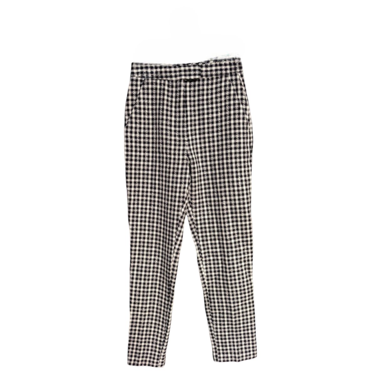 Zara Damskie Spodnie Wygodne Eleganckie Czarno Białe w Kratkę Rozmiar XS