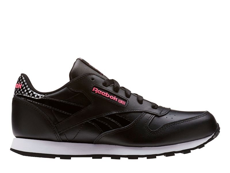 Buty dziecięce Reebok CM9136 CL LEATHER GIRL SQUA Czarne