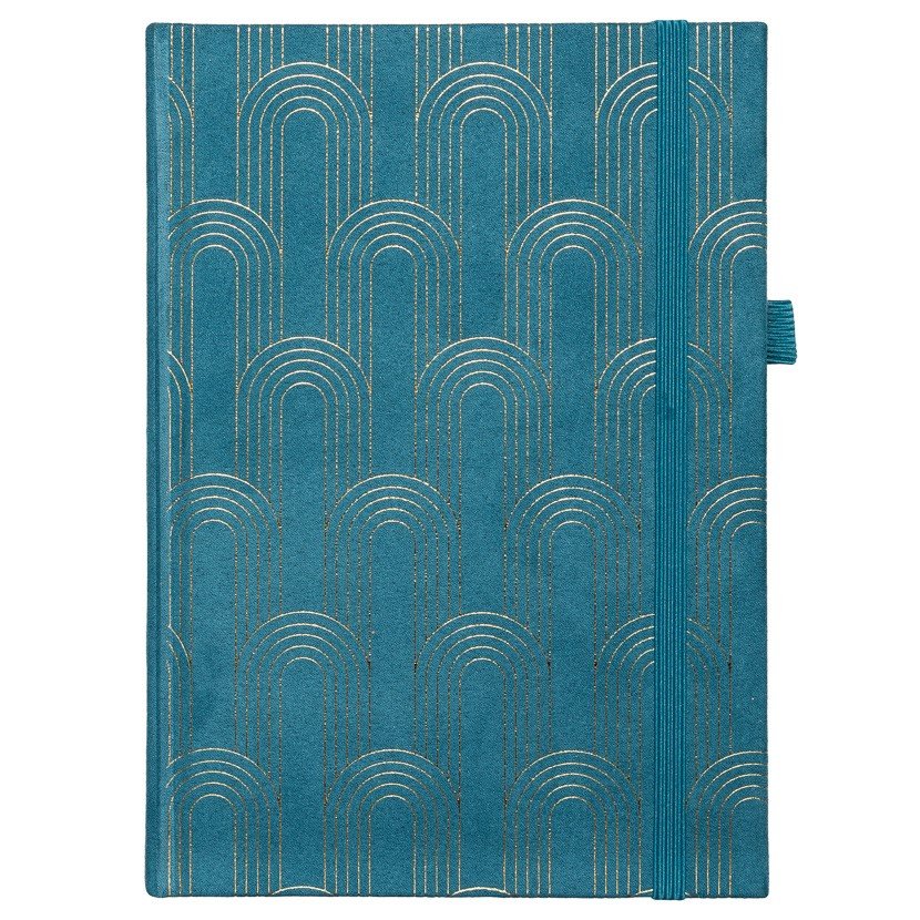 Notes ze złotym wzorem granatowy