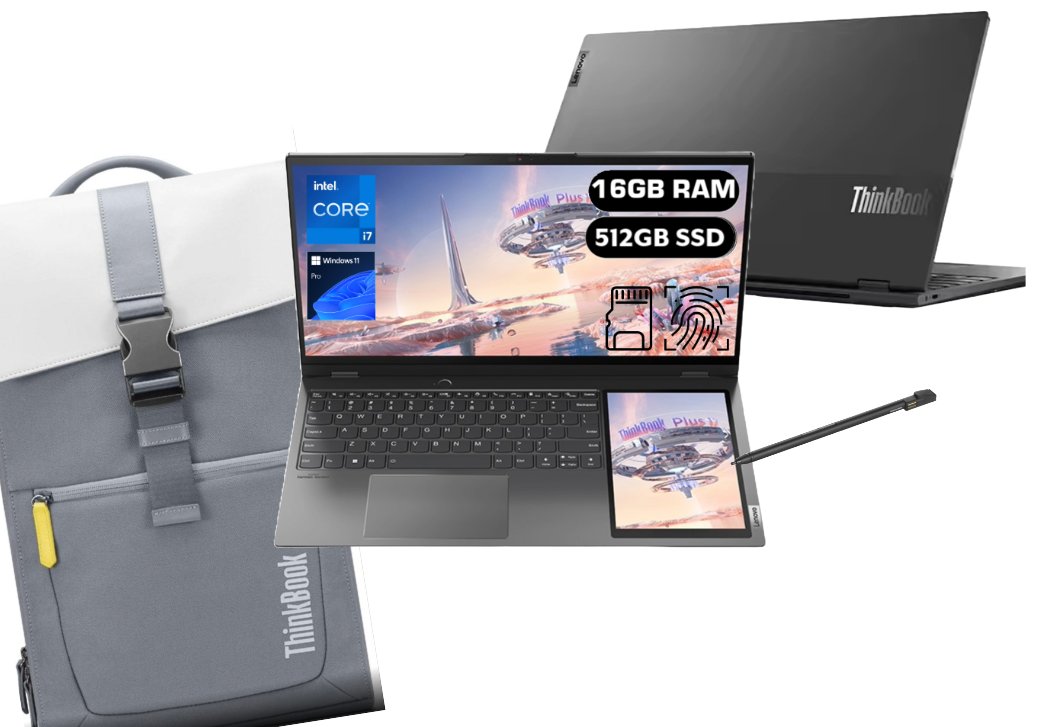 Lenovo ThinkBook+G3 i7 16/512GB DWA EKRANY 17.3/8' 3K/HD 120Hz RYSIK+PLECAK