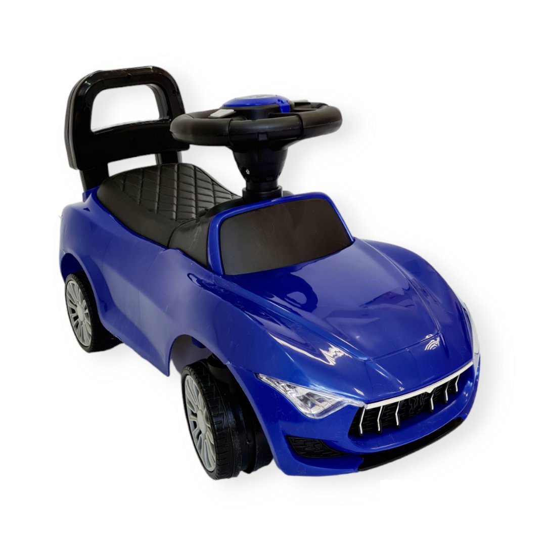 Pchacz jeździk autko dziecięce klasyczne Niebieski Granatowy