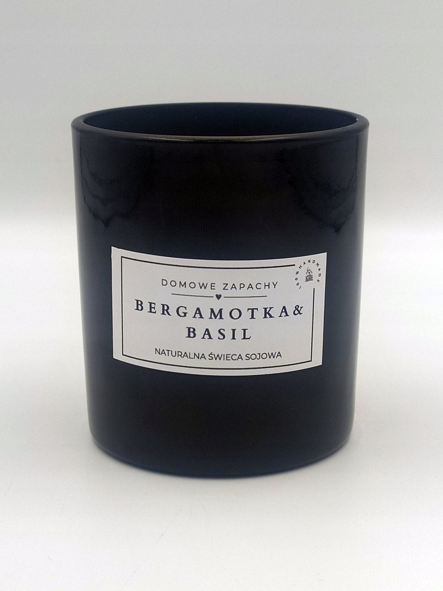 Naturalna świeca sojowa BERGAMOTKA&BASIL - 300 ml