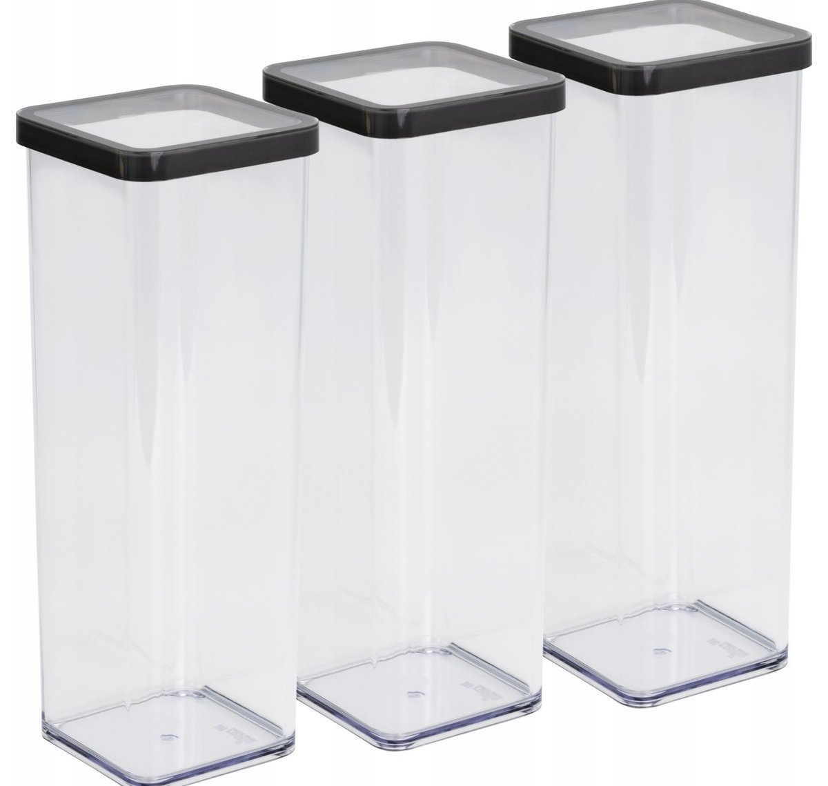 ROTHO ZESTAW 3 POJEMNIKÓW NA ŻYWNOŚĆ ARTYKUŁY SYPKIE 2L GRAFITOWY LOFT