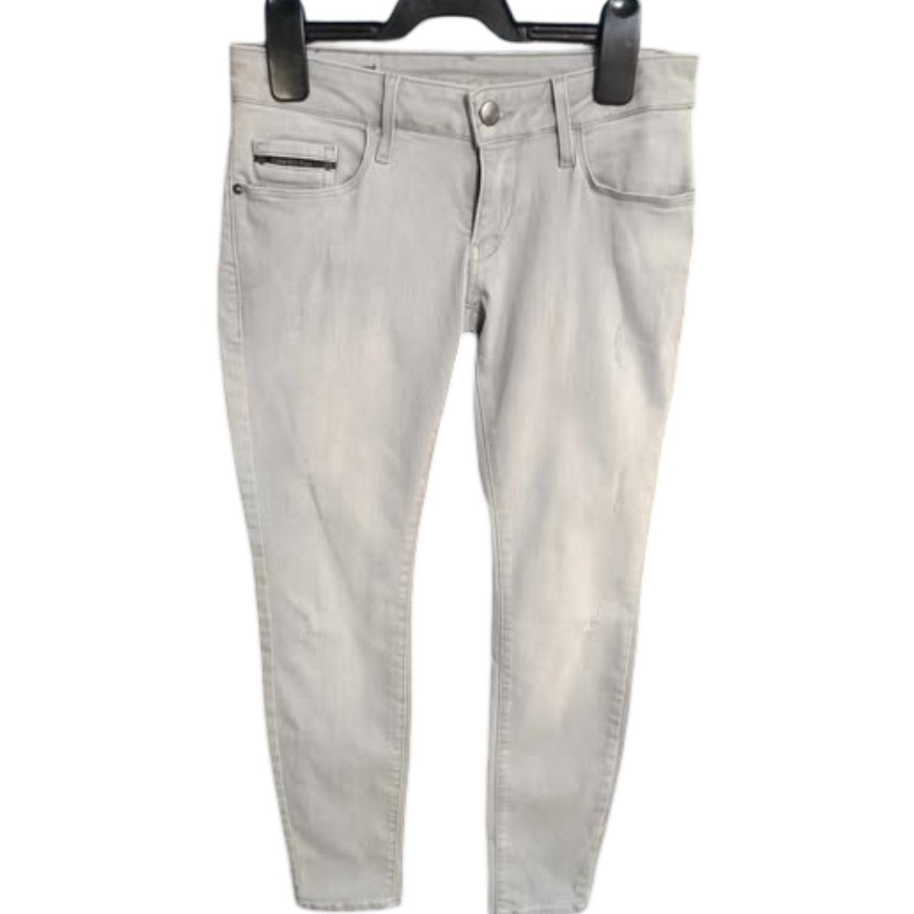 Calvin Klein Męskie Wygodne Jeansowe Stylowe Szare Rozmiar 27/30