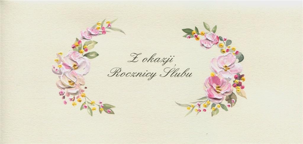Karnet Rocznica Dl R03 - Kwiaty - artykuł papierniczy