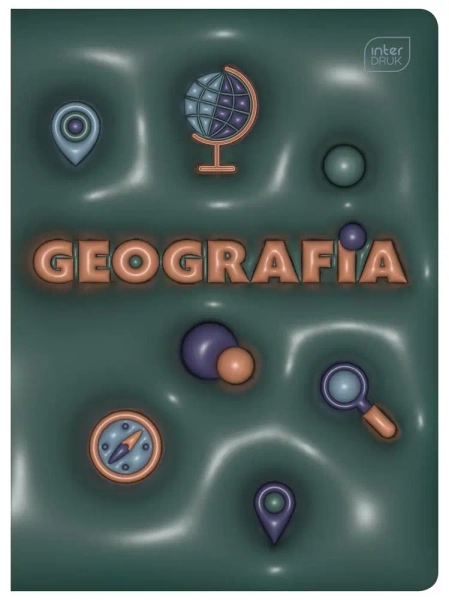 Zeszyt A5/60K kratka Geografia +pig.wiedzy (10szt) - INTERDRUK