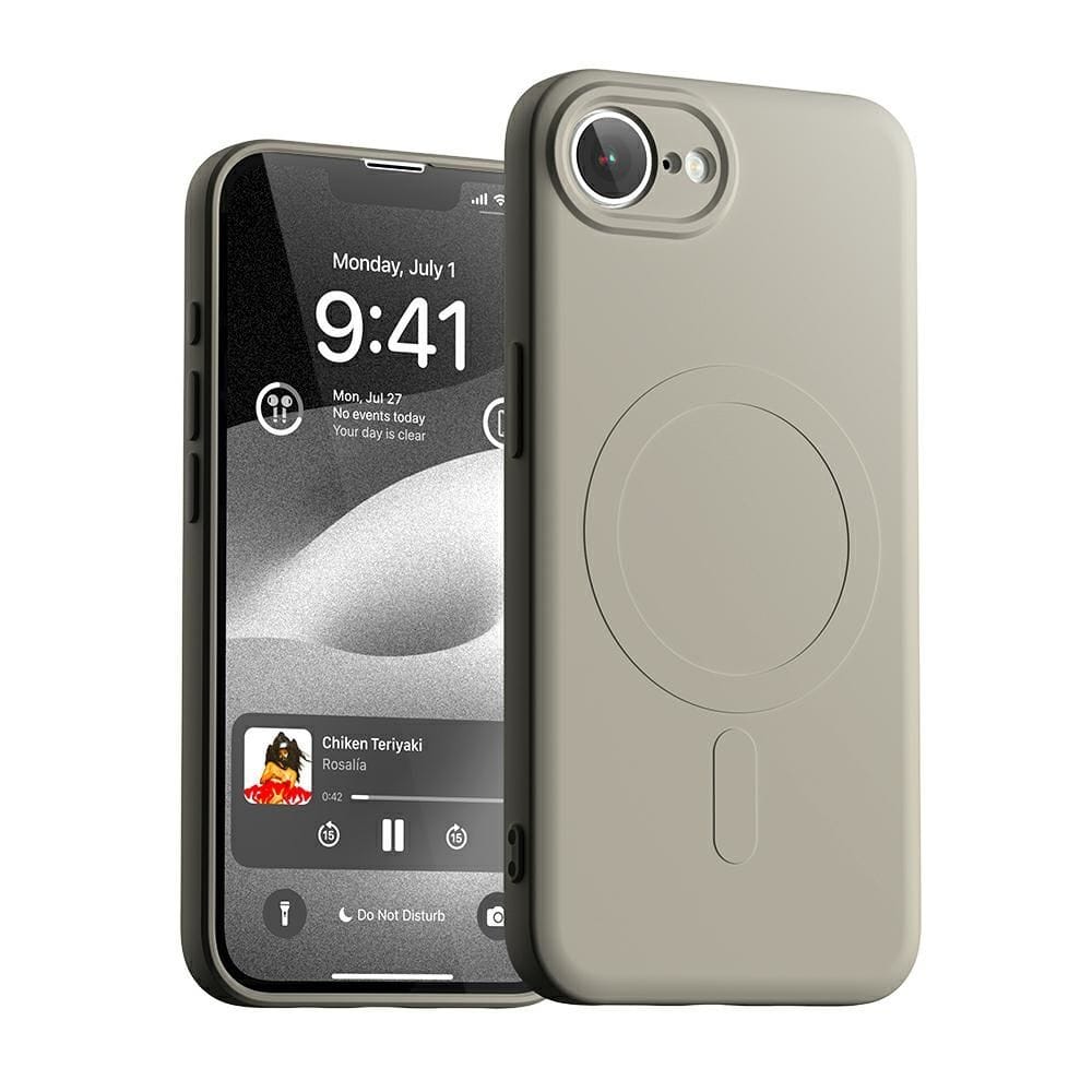 Etui Mercury Semi-Silicone MagSafe do iPhone 16e kamienny