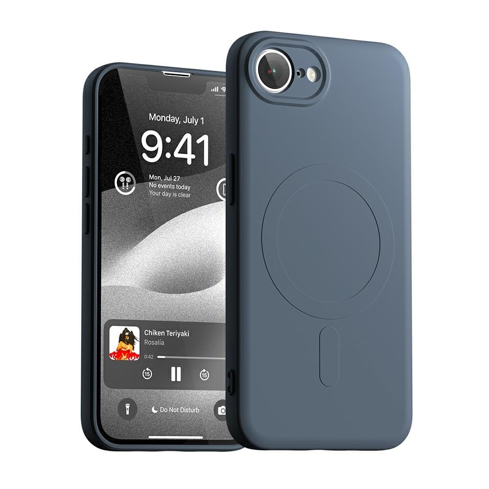 Etui Mercury Semi-Silicone MagSafe do iPhone 16e granatowy