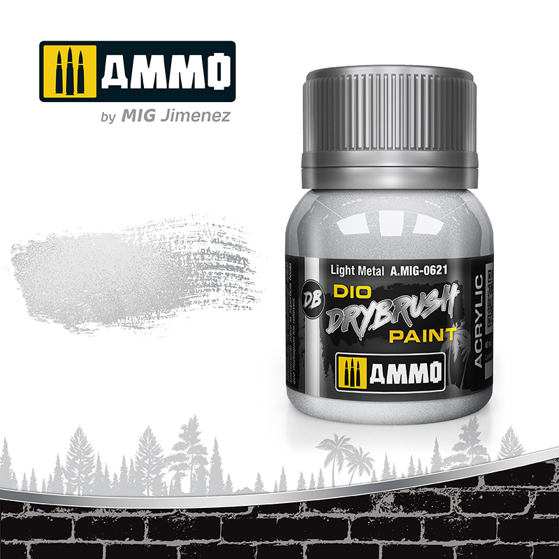 Ammo Dio Drybrush - Light Metal