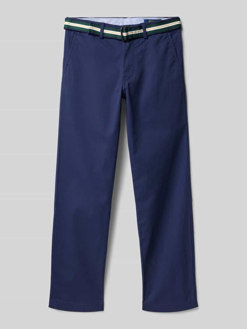 Spodnie materiałowe z wpuszczanymi kieszeniami w stylu francuskim