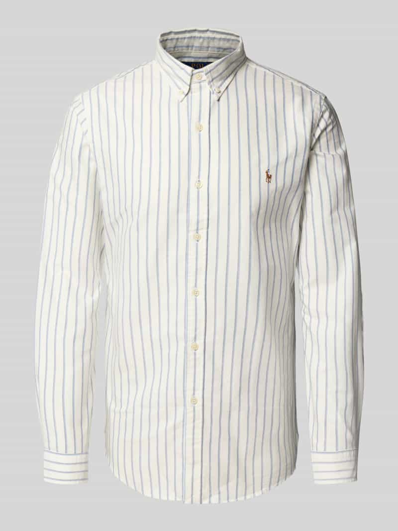 Koszula casualowa o kroju slim fit z kołnierzykiem typu button down