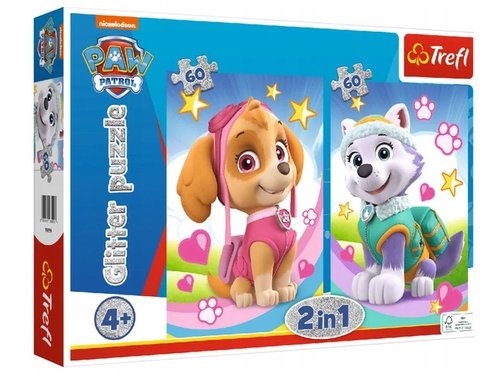 Puzzle Glitter Psi Patrol 2w1 120 elementów