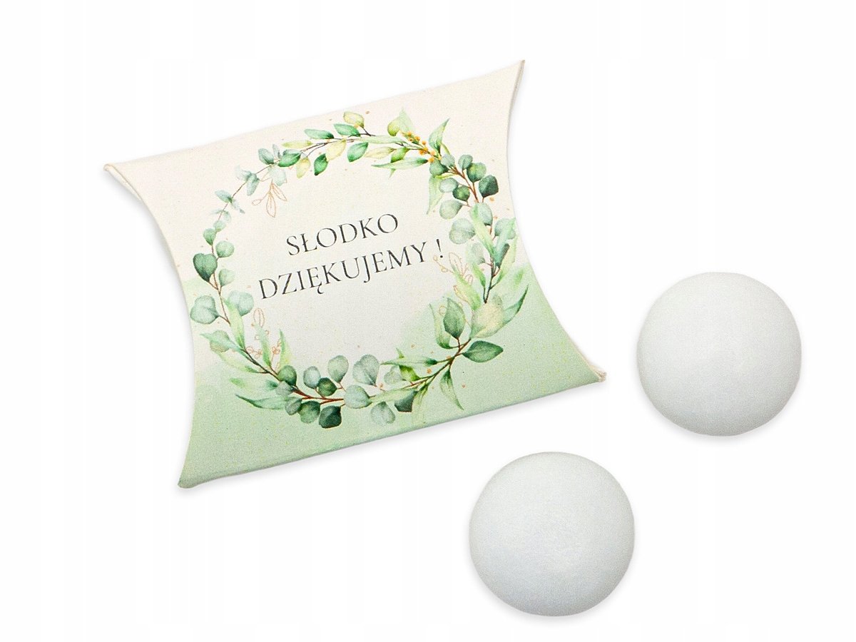 Mentosy w pudełku - upominek na ślub/komunię/chrzest - zestaw 5 kpl. wz 1 30g