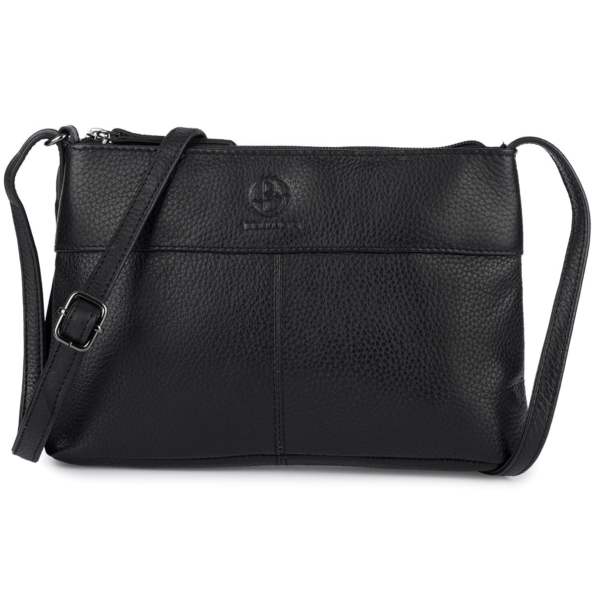 Mała torebka skórzana casual smart v2 czarna