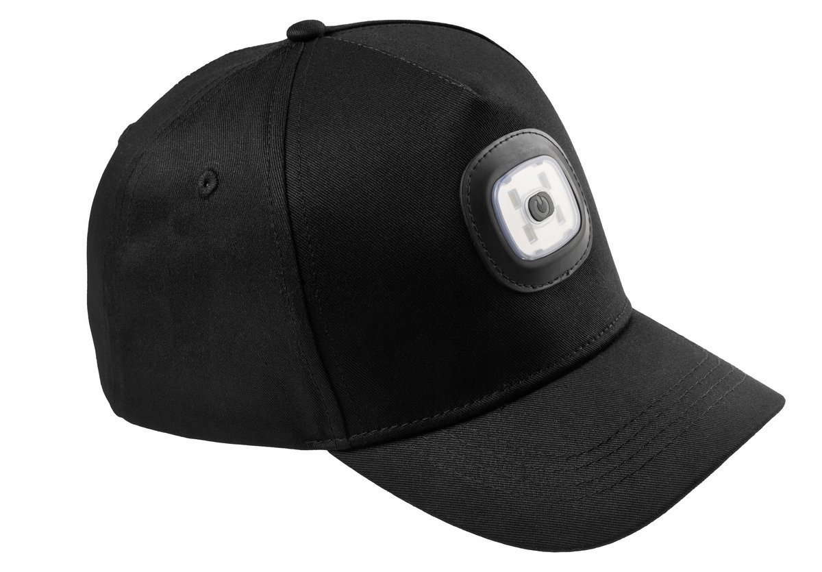 DAHN czapka z daszkiem z lampką LED, latarka, 100 lm, Hoegert Technik
