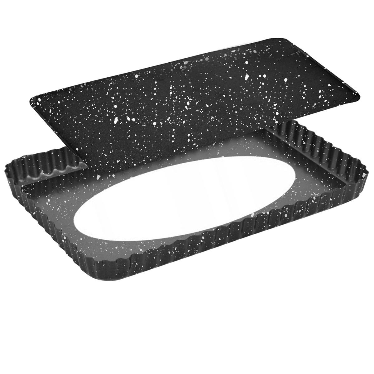 Blacha Forma do pieczenia 31x21x3 cm z wyjmowanym dnem powłoka nieprzywieralna BRUNBESTE BB-3650