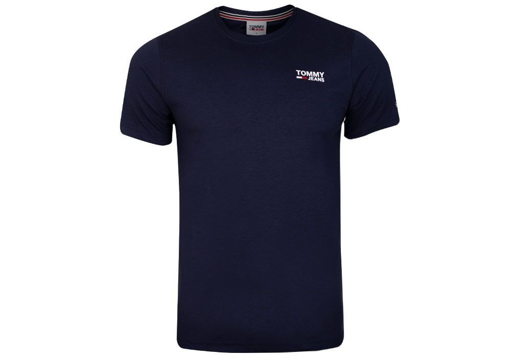 TOMMY HILFIGER KOSZULKA MĘSKA T-SHIRT TJM REGULAR CORP LOGO C NECK GRANATOWY DM0DM09588 C87 - Rozmiar: M