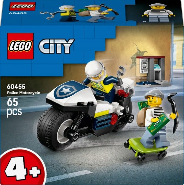 LEGO CITY - Policja Motor Pościg na motocyklu ZESTAW LEGO PREZENT DLA CHŁOPCA DZIEWCZYNKI DZIECI