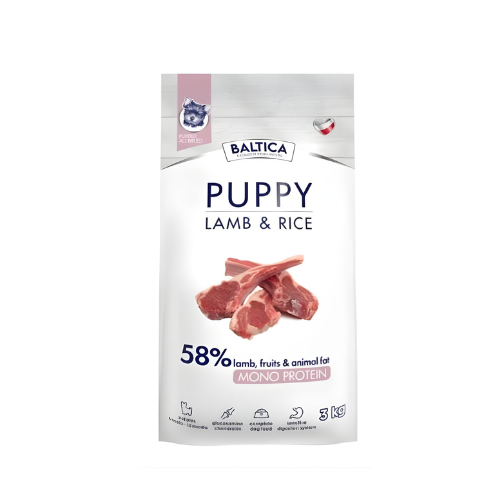 BALTICA Puppy Lamb&Rice 3kg monobiałkowa karma sucha dla szczeniąt