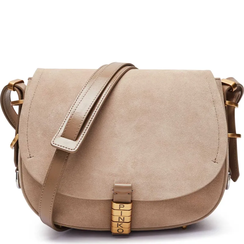 Pinko Skórzana torebka na ramię SADDLE CLASSIC