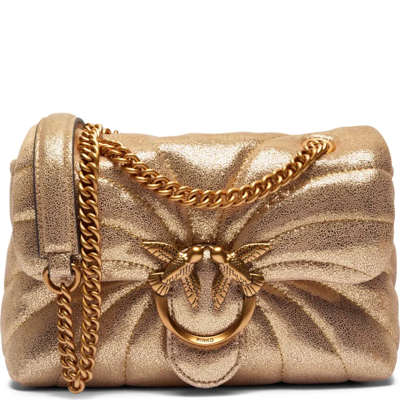 Pinko Skórzana torebka na ramię LOVE PUFF MINI BUTTERFLY
