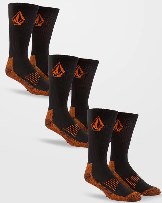 skarpety męskie VOLCOM WORKWEAR SOCK 3PK BLACK
