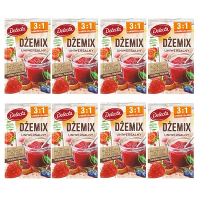 Delecta Dżemix uniwersalny 3:1 Zestaw 8 x 30 g