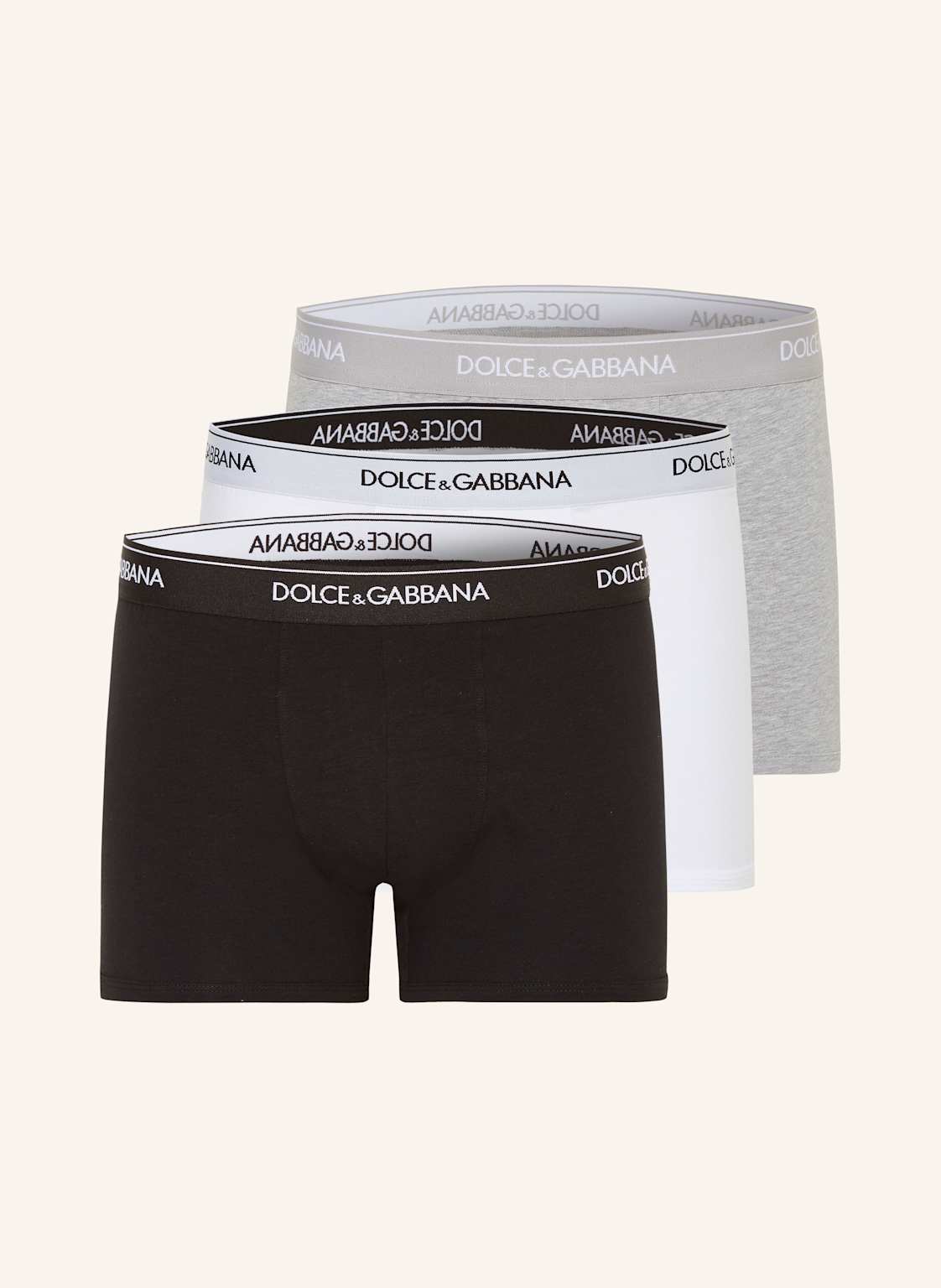 Dolce & Gabbana Bokserki, 3 Szt. schwarz