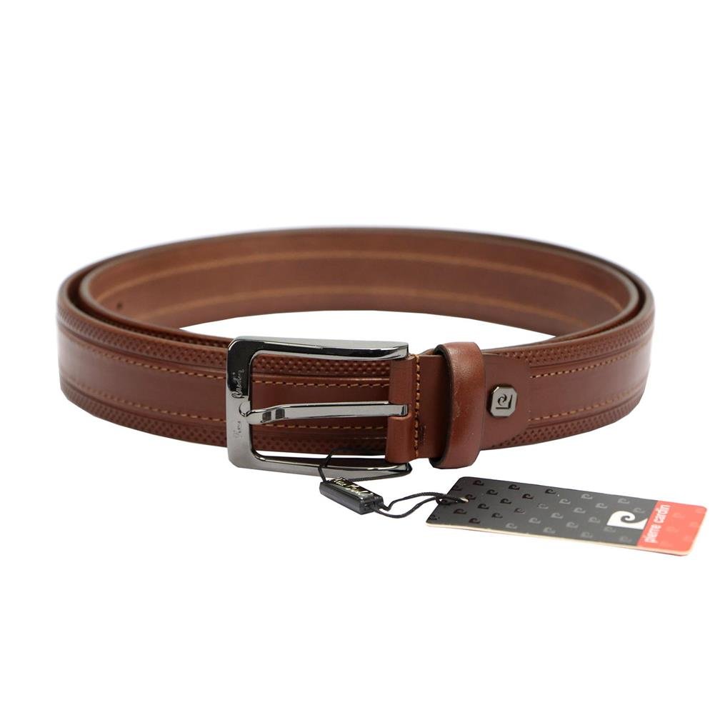 Pasek skórzany męski Pierre Cardin GF 9017 Brązowy