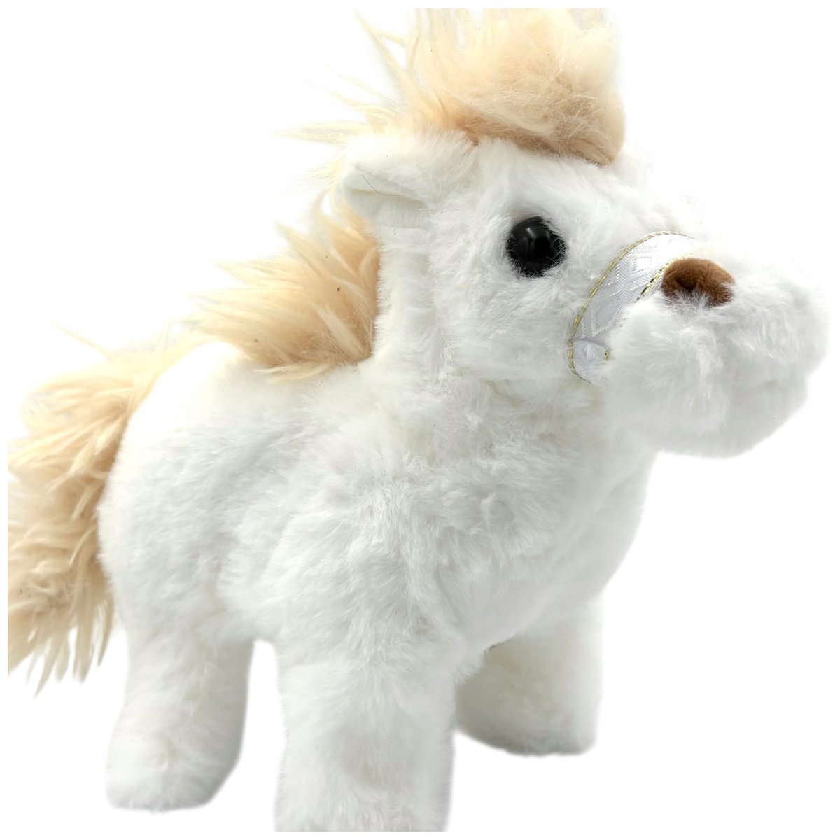 Zabawka dla dziecka na baterie zwierzątko chodzące zabawkowe pluszowy konik