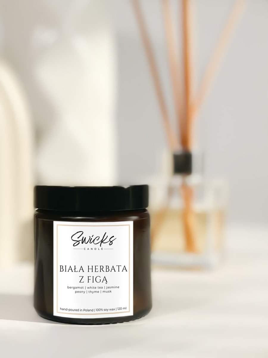 Świece sojowe prezent dla nauczyciela, koleżanki 2x120ml HERBATA+PIWONIA biel