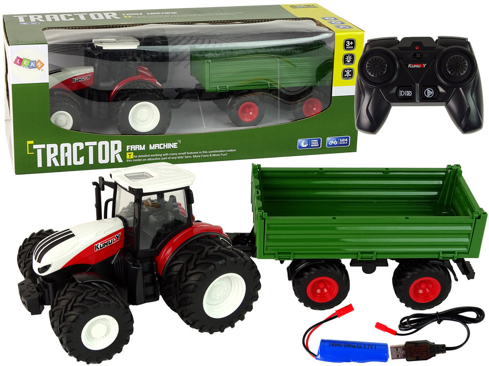 ZDALNIE STEROWANY TRAKTOR Z PRZYCZEPĄ DLA DZIECI