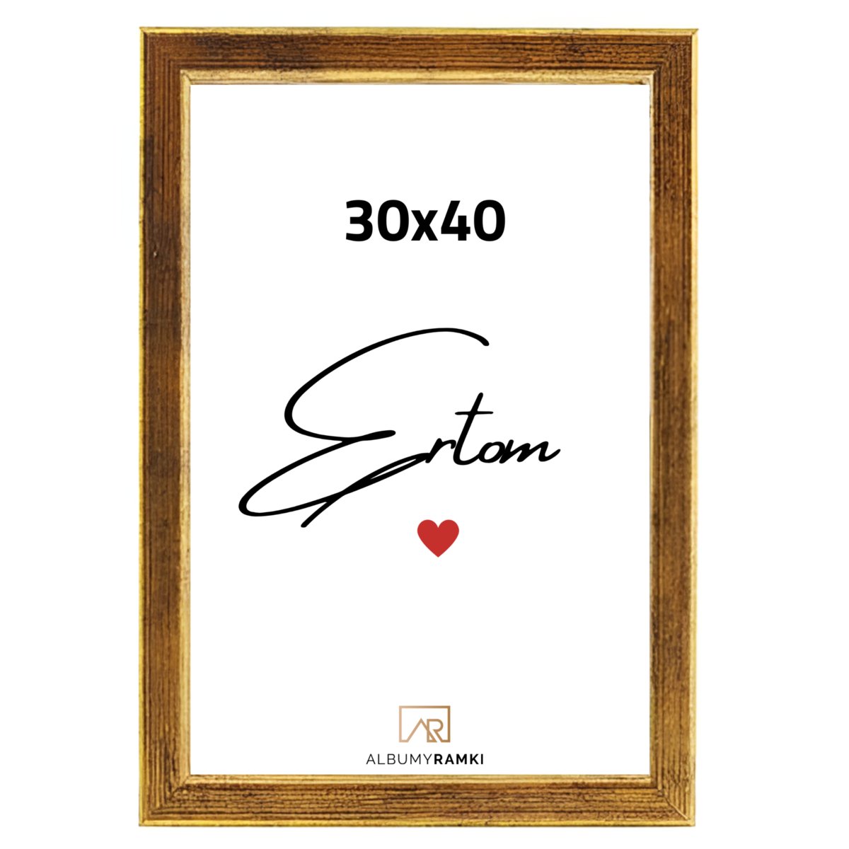Ramka na duże zdjęcie 30x40 Stare Złoto