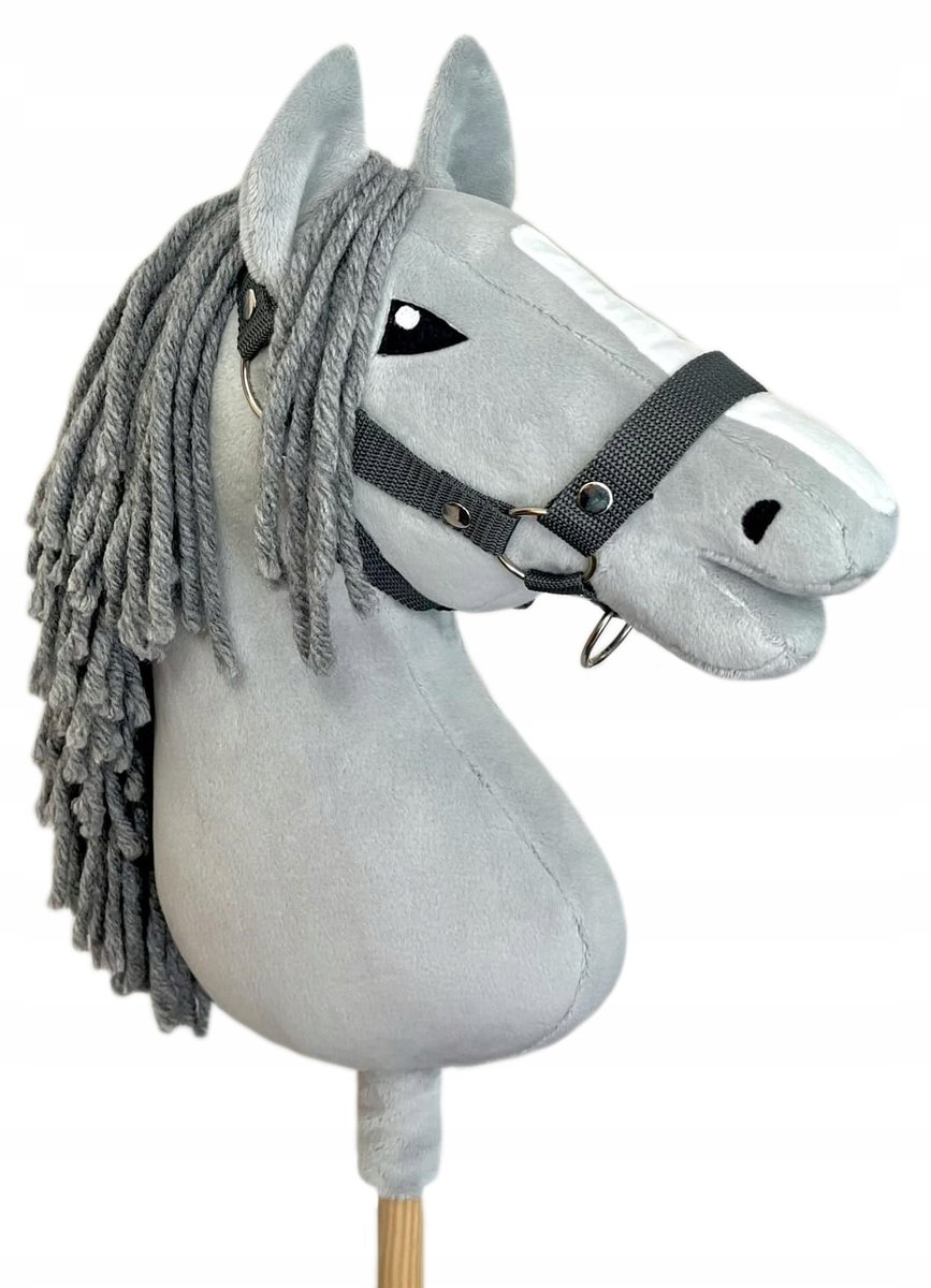 HOBBY HORSE A3, KOŃ NA KIJU - JASNOSZARY + KANTAR + GRATIS