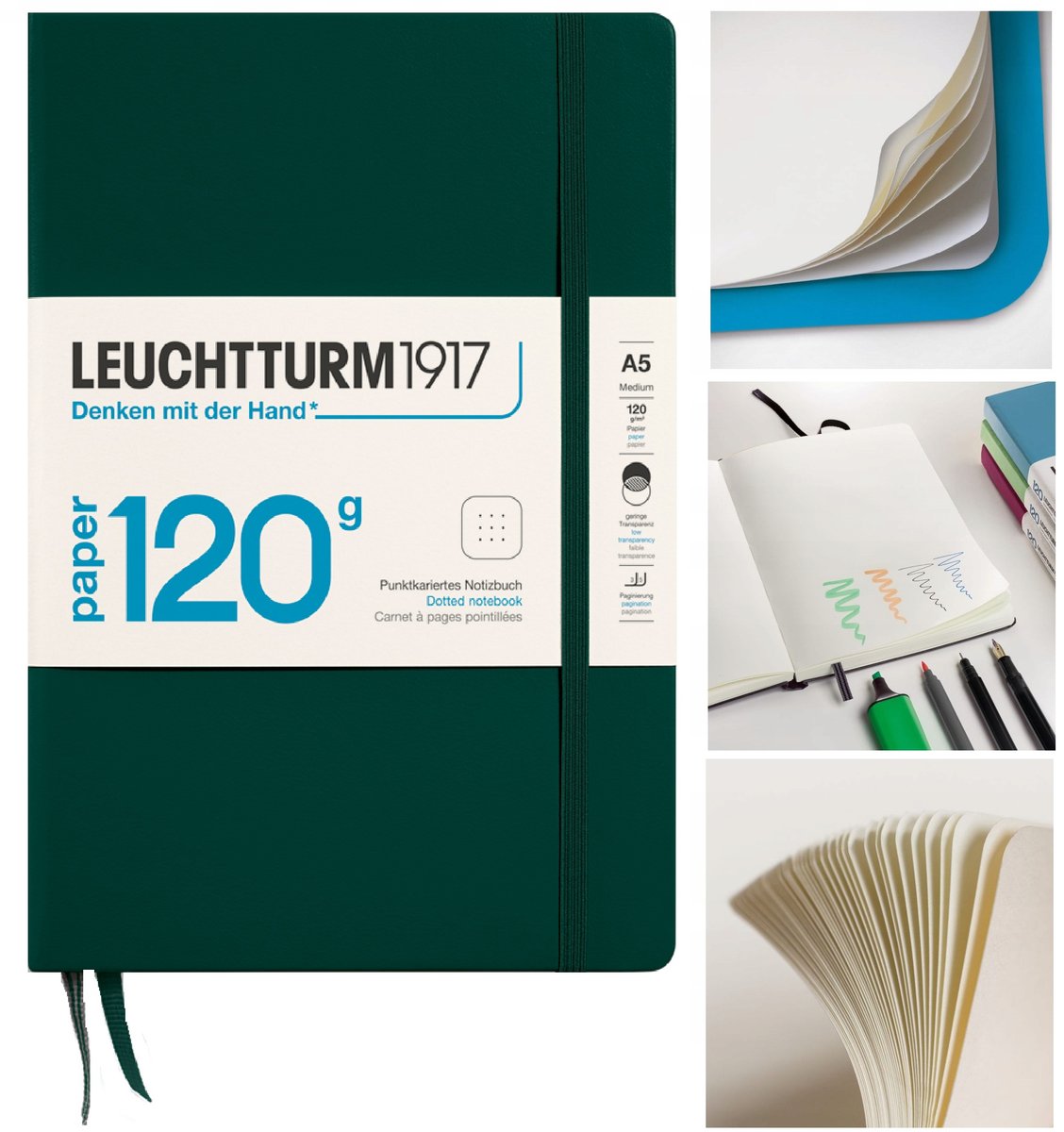 LEUCHTTURM1917 Notatnik Notes Medium A5 Kropka 120 bullet journal w kropki